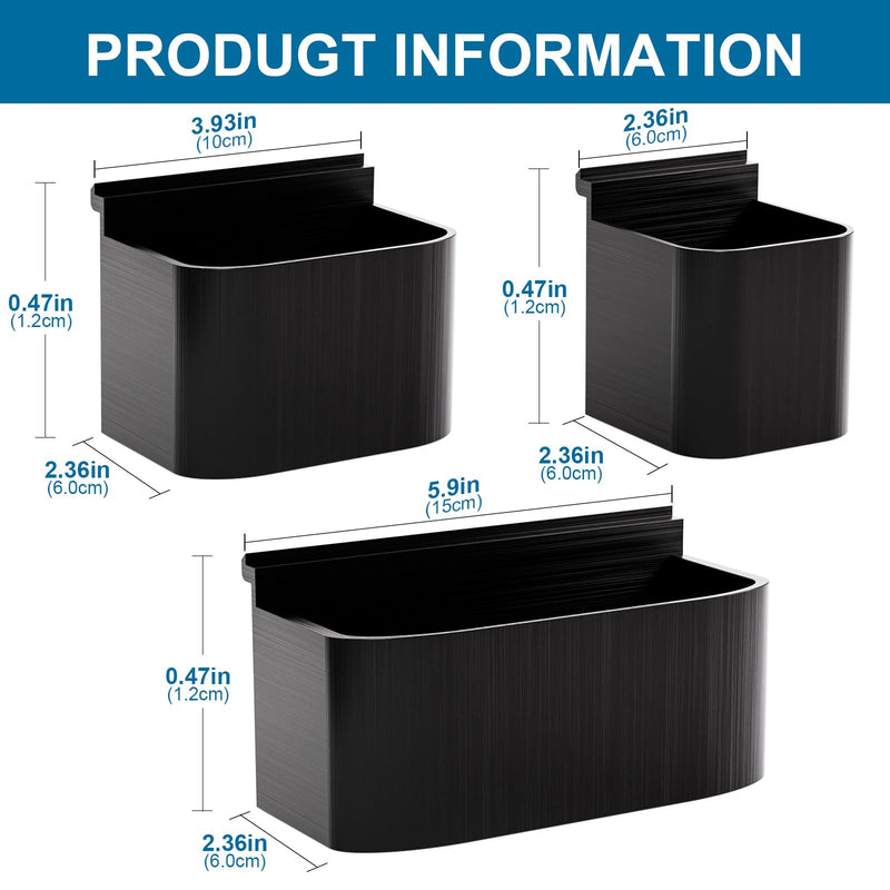 Hanging Storage Box, Black Linear Rail Organizer Holder for 3D Printer Parts and CNC DIY, T-Slot Aluminum Profile Accessories for European Standard 2020 Aluminum Extrusion