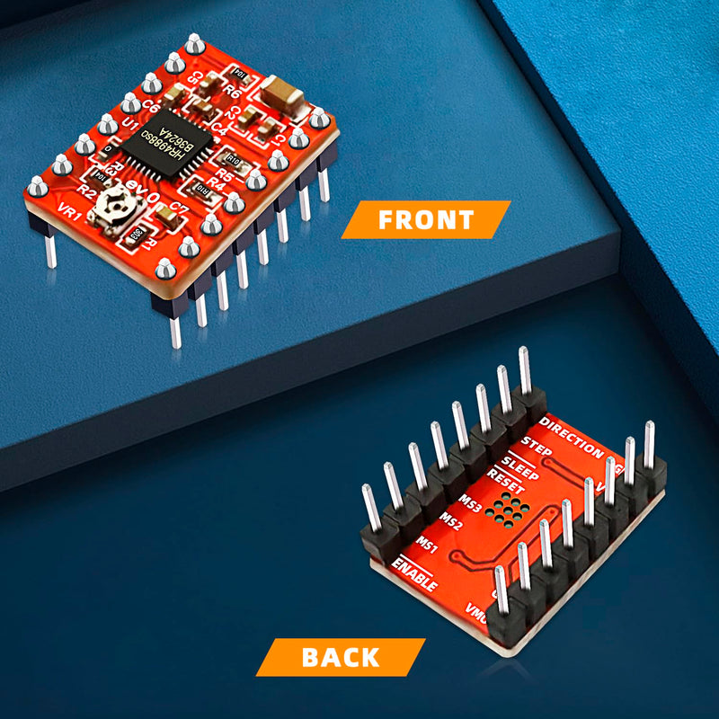 [Australia - AusPower] - 10pcs A4988 Stepstick Stepper Motor Driver Module with Aluminum Heat Sink for 3D Printer Reprap 