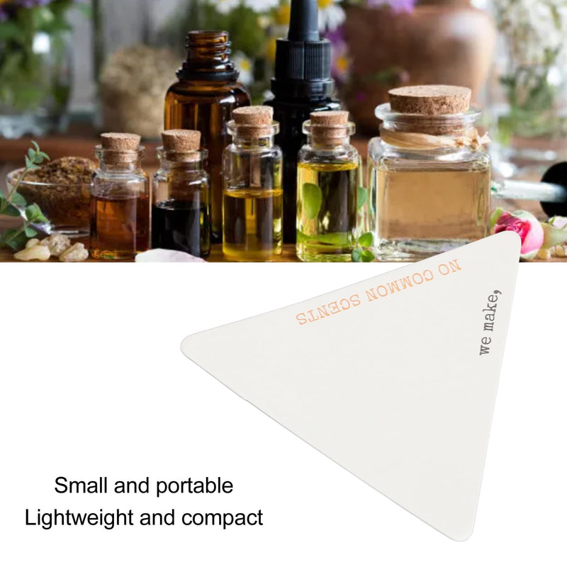 [Australia - AusPower] - 100pcs Perfume Test Strips Disposable Perfume Paper Strips Triangle Shape Perfume Test Strips Evaluation Fragrance Blotter Strips for Essential Oils Aromatherapy 55 X 50mm 