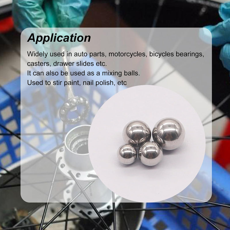 [Australia - AusPower] - weideer 490pcs 8 Sizes Bicycle Bearing Balls Metal Mixing Balls Assortment Kit 1/2" 3/8" 1/4" 7/32" 3/16" 5/32" 1/8" 3/32" Precision Steel Balls 