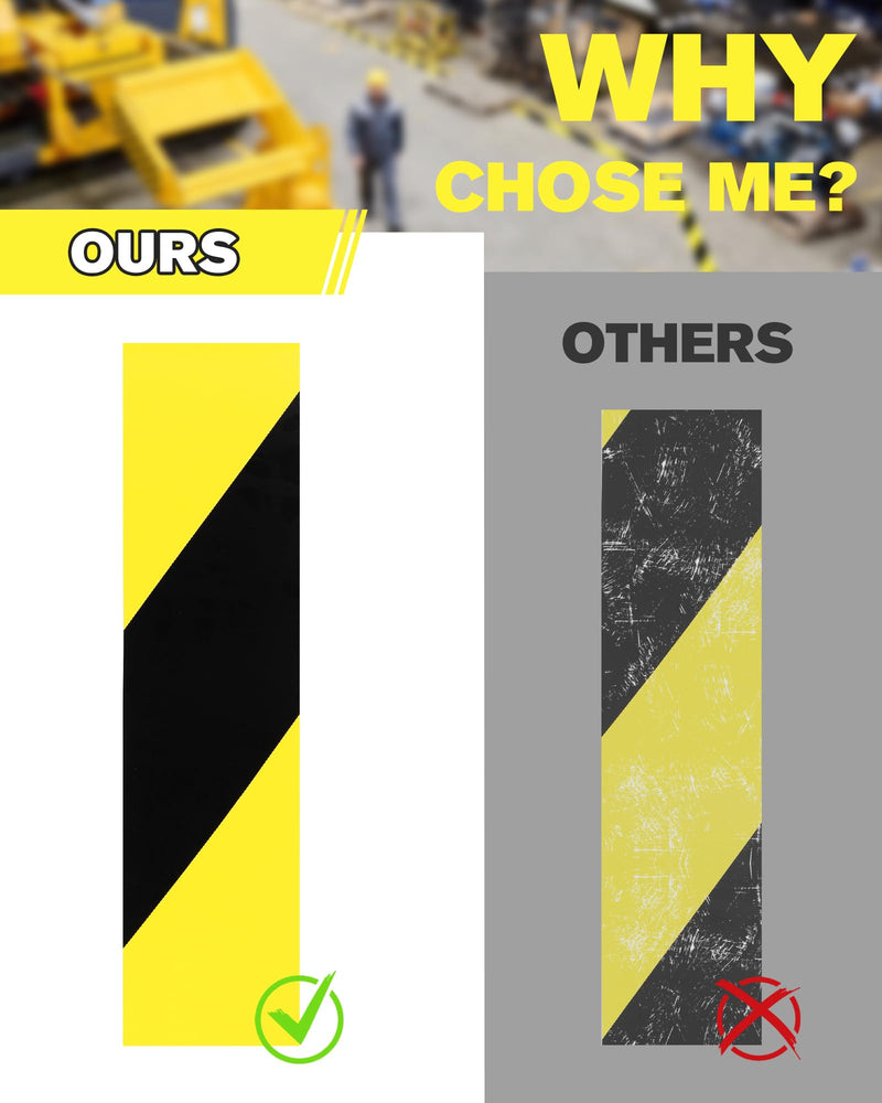 Avery Dennison Safety Floor Tape 2 Inch x 108 FT, Heavy-Duty PVC Forklift-Resistant, High-Visibility Reflective for Warehouse/Factory/Parking, Black & Yellow, ROHS/Reach Certified (1 Roll) Black&Yellow 1