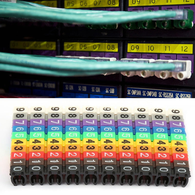 Wire Markers, Wire Labels, Cable Markers, Electrical Number Labels 100PCS KCM 2.5MM 2.5 Square 100PCS KCM-2.5MM 2.5 square