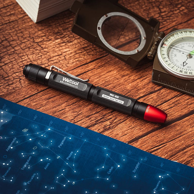 [Australia - AusPower] - Weltool M6-RD Red LED Dark Adaptation Penlight for Pilots Viewing Navigation Maps, HGN Tests, SFST and ARIDE to DRE Evaluations?Pocket Pen Light with Clip for Doctors and Veterinarians 