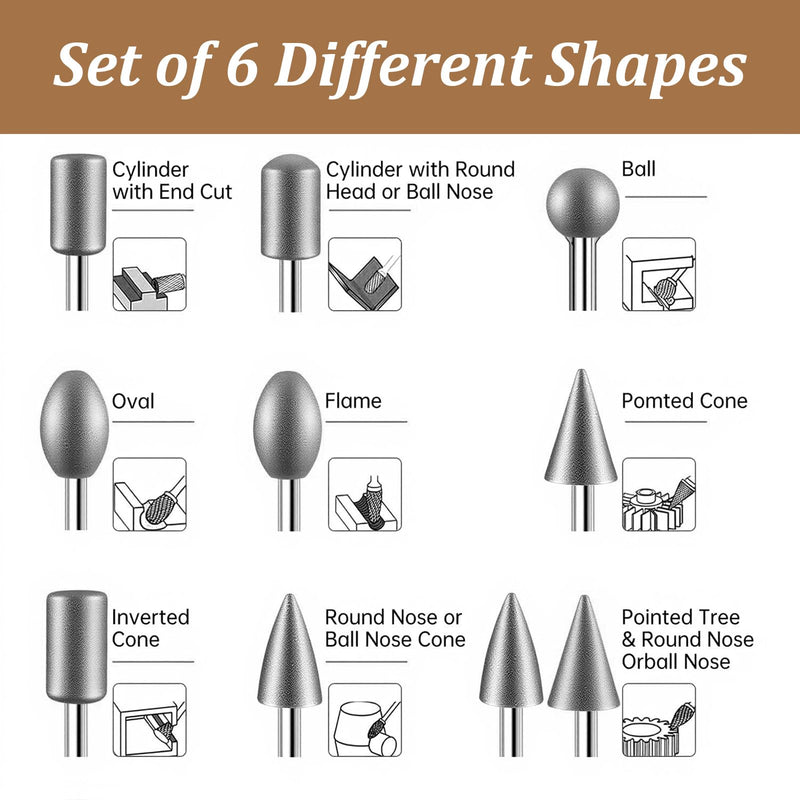 30 Piece Diamond Grinding Pen Set for Accessories, Rotary Cutter Drill Bit Tool Set, High-Quality Diamond Coating for Stone, Glass, Carving, Jade, Hardwood, Tiles, Ceramic