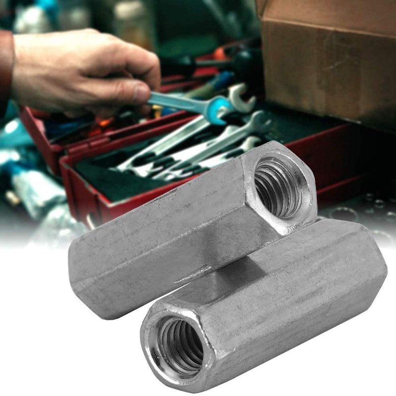 [Australia - AusPower] - 5 Pcs M12 x 1.75 x 36mm Long Rod Coupling Round Rod Nut Connector Zinc Plated Joint Nut Industrial Construction Fasteners M12x1.75x36mm(Round) 