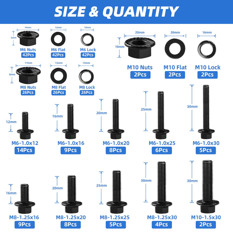[Australia - AusPower] - 720Pcs Machine Screw Assortment Kit and 280Pcs Metric Flange Bolt Assortment 