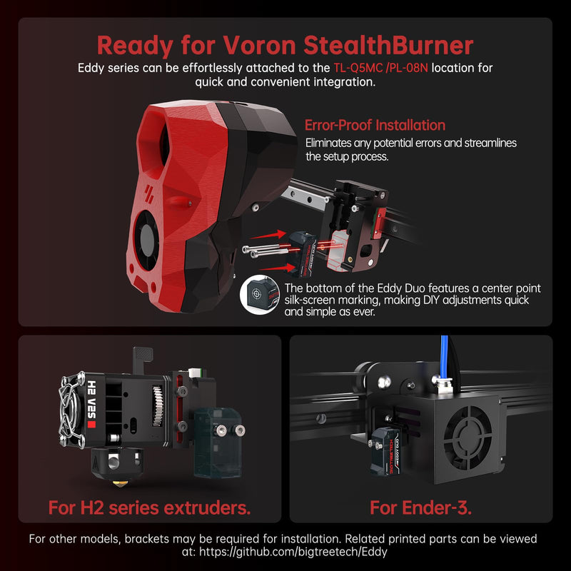 BIGTREETECH Eddy Duo V1.0 Auto Bed Leveling Sensor for USB Port or Connected Manta M8P+CB1 Support Klipper 3D Printer Compatible with Voron2.4 Stealthburner Trident(TL-Q5MC2/PL-08N) BIQU Hurakan VzBOT