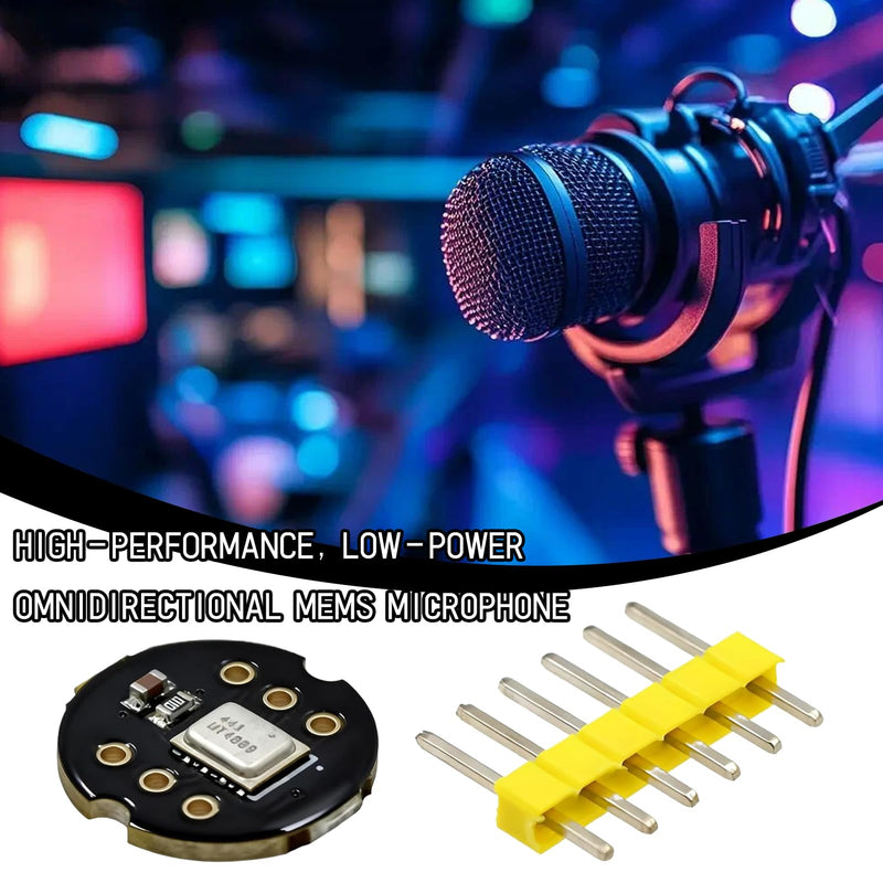 3 Pieces Digital Microphone Module INMP441, INMP441 Omnidirectional Microphone Module, Omnidirectional Microphone Module, Omnidirectional Micro MMS, 24 Bit I2S, Compatible with Arduino and ESP32