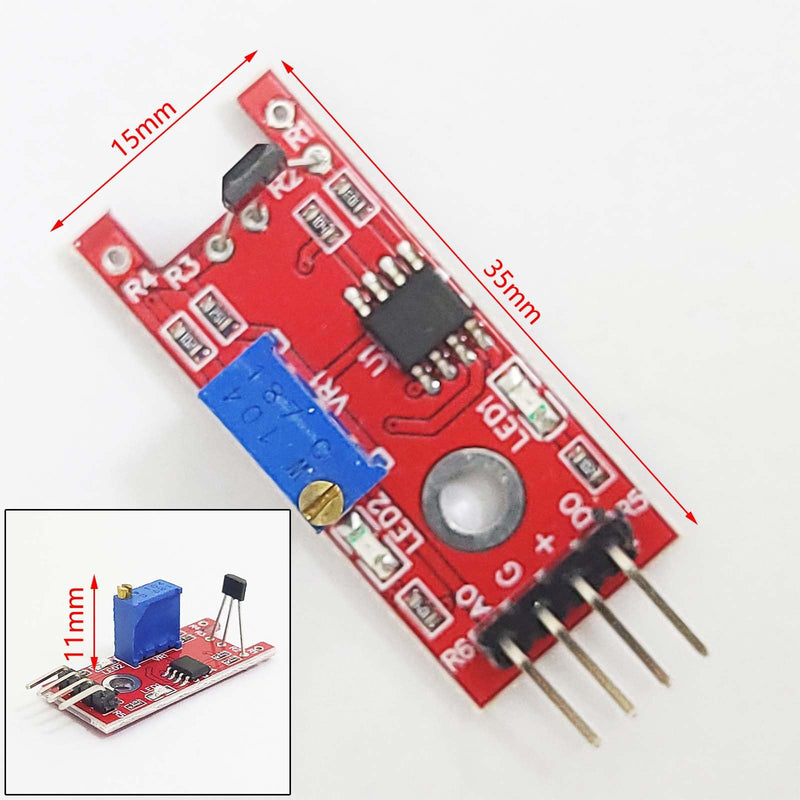 [Australia - AusPower] - 10X Linear Magnetic Hall Effect Sensor Module KY-024 Compatible with Android Compatible with Raspberry Pi ESP8266 Microcontrollers 