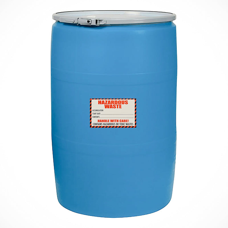 [Australia - AusPower] - Hazardous Waste Label with Handle with Care, 4"x6", 100 Pack, Red and White Label, Contains Hazardous Or Toxic Wastes Warning,Self-Adhesive 