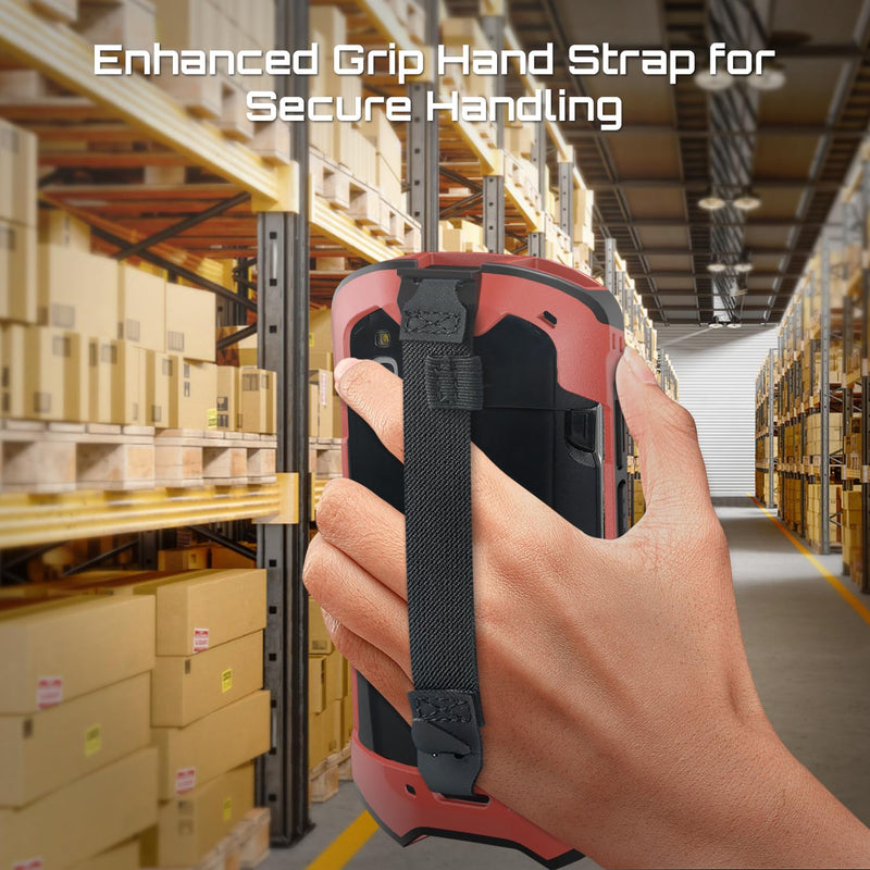 TC51 TC52 TC56 TC57 TC510K Case with Hand Strap - Protective & Ergonomic for Zebra Handheld Barcode Scanners SG-TC5X-EXO1-01 SG-TC5X-EXONHS-01 (Red) Red