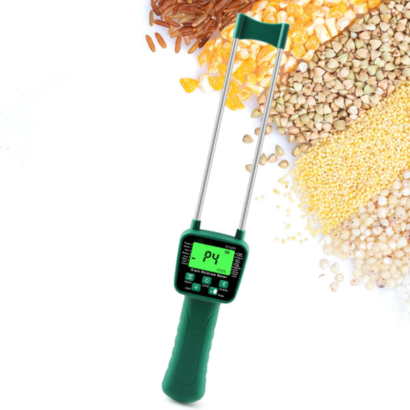 [Australia - AusPower] - Pwshymi Grain Moisture Tester with Probe, Digital Grain Tester, Auto Shutdown Wheat Meter Easy Portable Backlight Voice Broadcast for Monitoring and Ensuring Optimal Dry Food Quality 