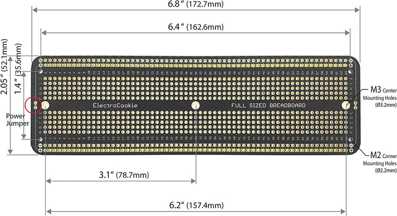 [Australia - AusPower] - ElectroCookie Large PCB Prototype Board Kit Solderable Breadboards for Electronics Projects Compatible for DIY Arduino Soldering Projects, Gold-Plated (6 Multi-Pack, Black) 