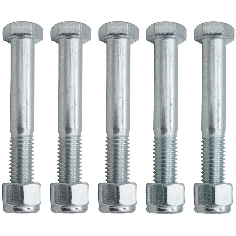 [Australia - AusPower] - 500101 Shear Bolts with Nylock Nuts Compatible with Rotary Cutters Grade 5 1/2" x 3-1/2" 5 Pack 