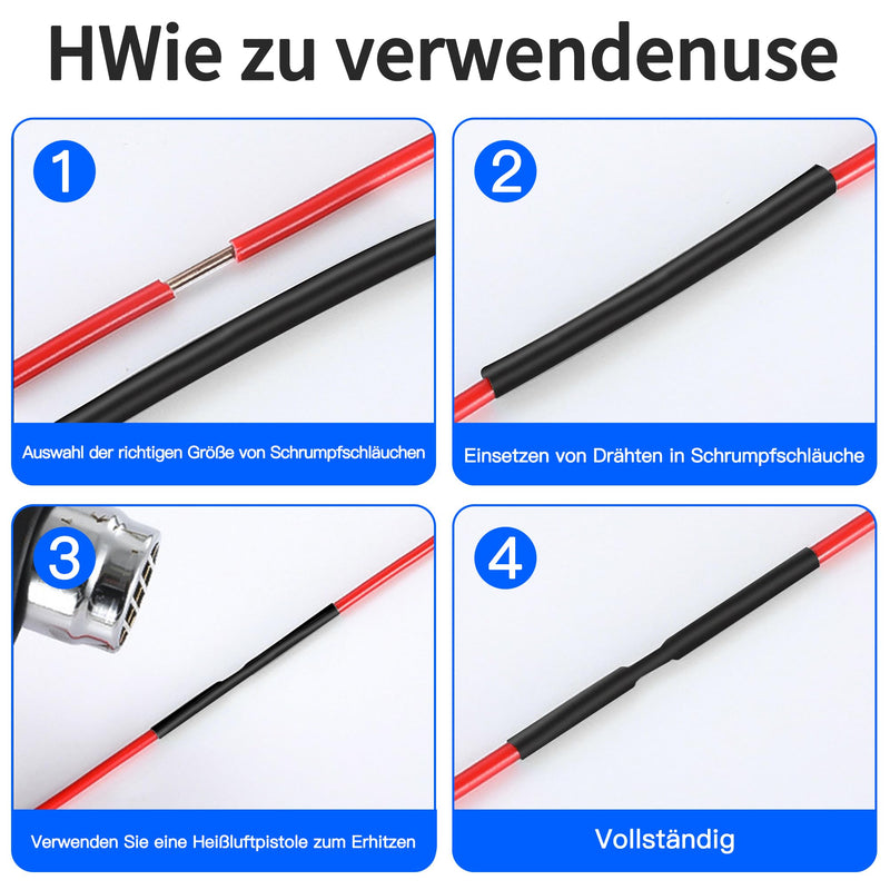 Taiyeestar Heat Shrink Tube with Adhesive (Diameter 19.1 mm x 3 Metres), 3:1 Heat Shrink Tube, Waterproof, Heat Shrink Tubing Black, Heat Shrink Tubes for Cable Insulation, Marking, Cable Bundling, Repairs Ø19.1mm x 3m