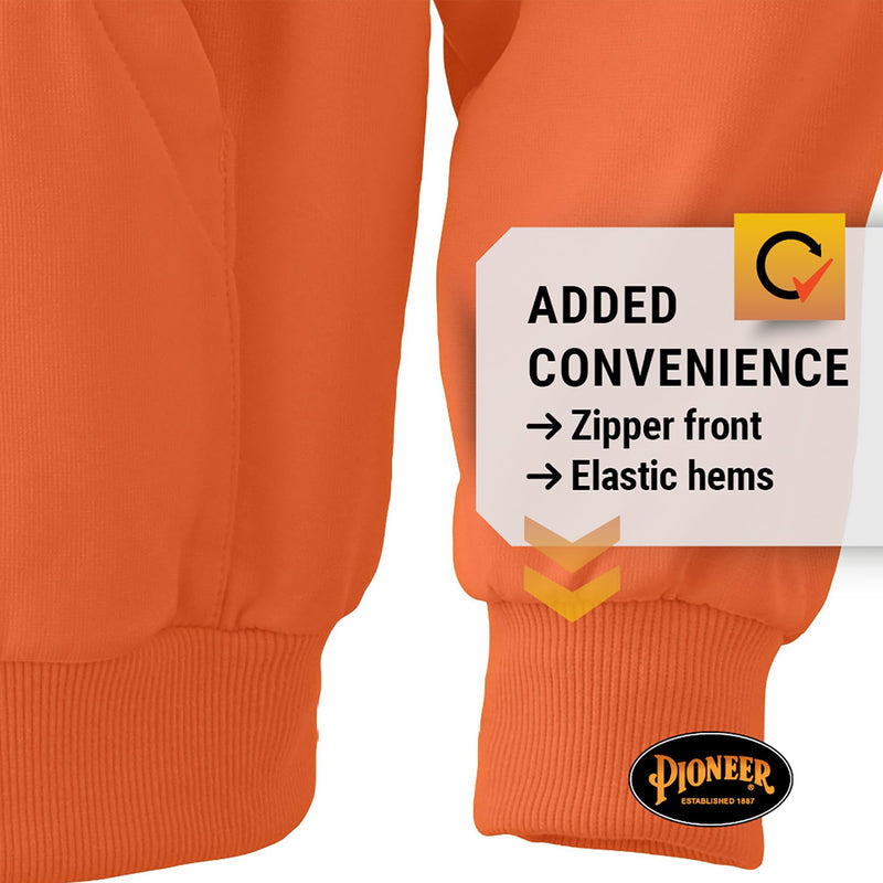 Pioneer High Visibility, Ultra Reflective, Zip-Style Micro Fleece Hoodie Orange 5X-Large