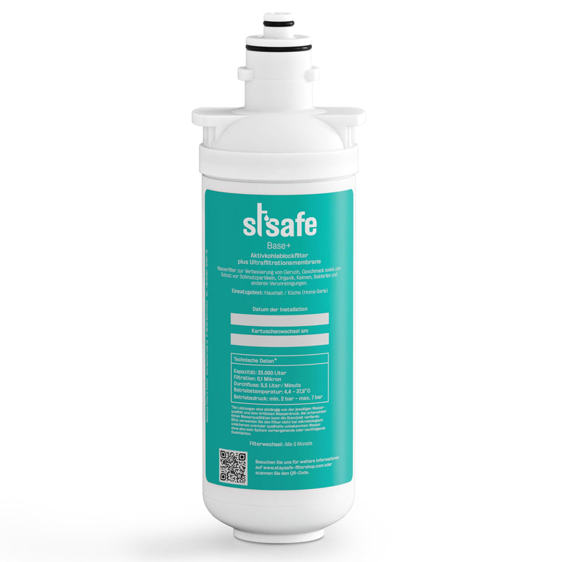 Base+ Replacement Filter | Water Filter Undersink Replacement Cartridge | Ersatzkartusche für Base+ Wasserfilter, Schnellwechselsystem, doppelte Filtration, Filtersystem Wasser, Trinkwasserfilter