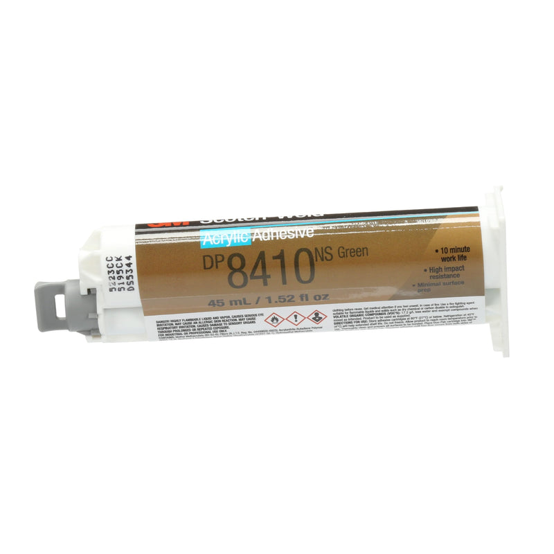 3M Scotch-Weld Acrylic Adhesive DP8410NS, Green, 45 mL Duo-Pak, 1.52 fl. Oz., Non-Sag, Tough, Two-Part Acrylic Adhesive, 1 Each