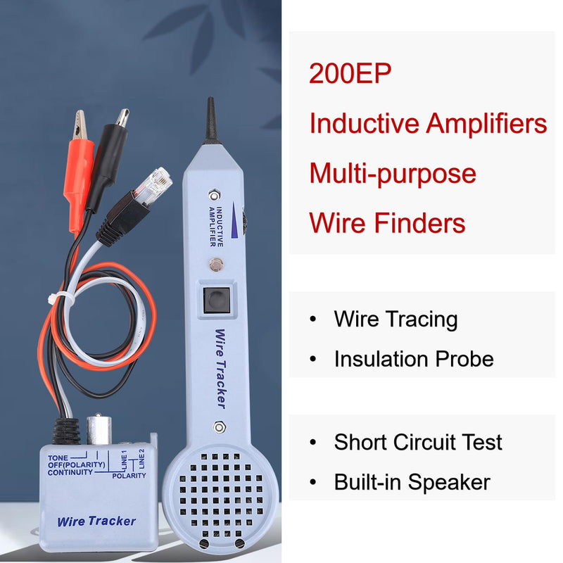 [Australia - AusPower] - Network Cable Tracing Tester Kit Audio Adjustable Induction Amplifier Cable Toner Detector Kabel Tracer Toner and Probe kit Circuittesters 