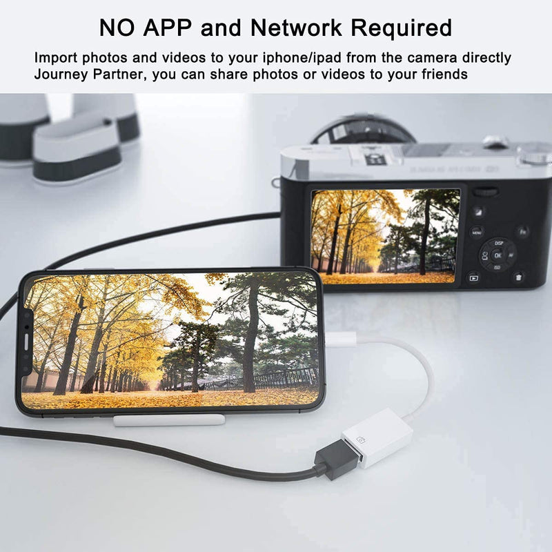 [Australia - AusPower] - 【Apple MFi Certified】 Lightning to USB Camera Adapter for iPhone/iPad, Female USB 3.0 OTG Cable Adapter Support Connect Camera,USB Flash Drive,Card Reader,MIDI Keyboard, Mouse USB to Lightning 