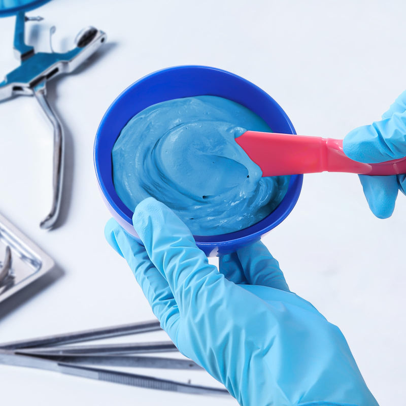 [Australia - AusPower] - JMU Dental Mixing Bowl, Medium, 4.33" x 2.36" for Alginate Impression Plaster Materials, Blue 1 