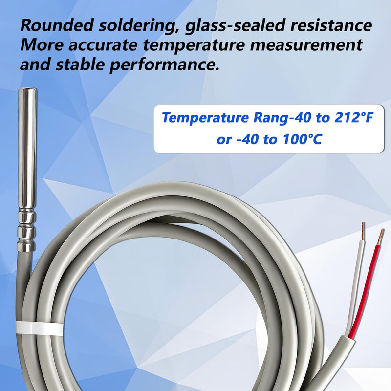 [Australia - AusPower] - A99BB-200C Temperature Sensor Temperature Probe, -40 to 212 Degree F Temperature Range,Electronic Temperature Controller Extension Cable 
