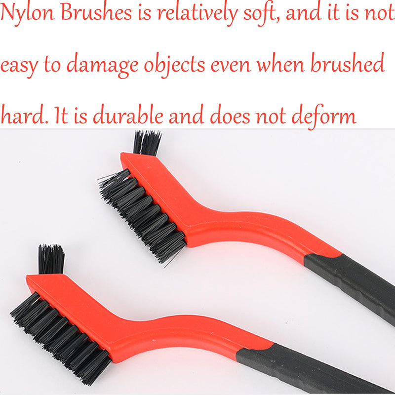 [Australia - AusPower] - 3pcs Nylon Cleaning Brushes Small Wire Brush Set for Cleaning Rust Removal in Holes 