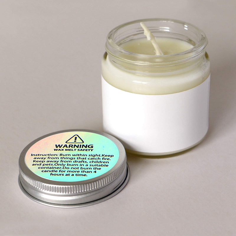 Holographic Candle Warning Labels Candle Jar Container Stickers Wax Melting Safety Stickers for Candle Jars Tins Containers Candle Making Supplies (240) 240 - NewNest Australia