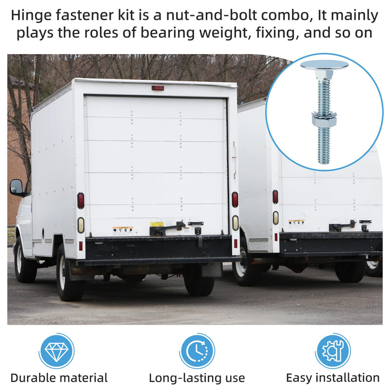 [Australia - AusPower] - 2" Elevator Bolt & Nut Kit (10 Pcs) Compatible with Todco and Whiting Door, for Truck Rolling Doors, High-Speed Rolling Doors, Elevating Door Components 