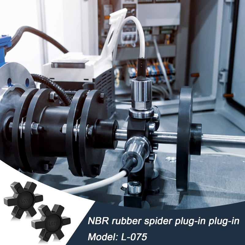 [Australia - AusPower] - L075 Flexible NBR Rubber Spider Center Insert, 4 Pack Solid Coupling Pad Bumper Spider Center Inserts for L075 L Jaw Coupling Set 