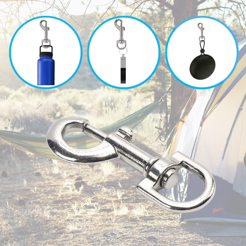 [Australia - AusPower] - 12 Pcs Trigger Clips Clasp, 5cm Zinc Alloy Swivel Eye Snap Clip Hook for Dog Lead, Pet Leashes, Men Keyring, Key Chain, Hiking 