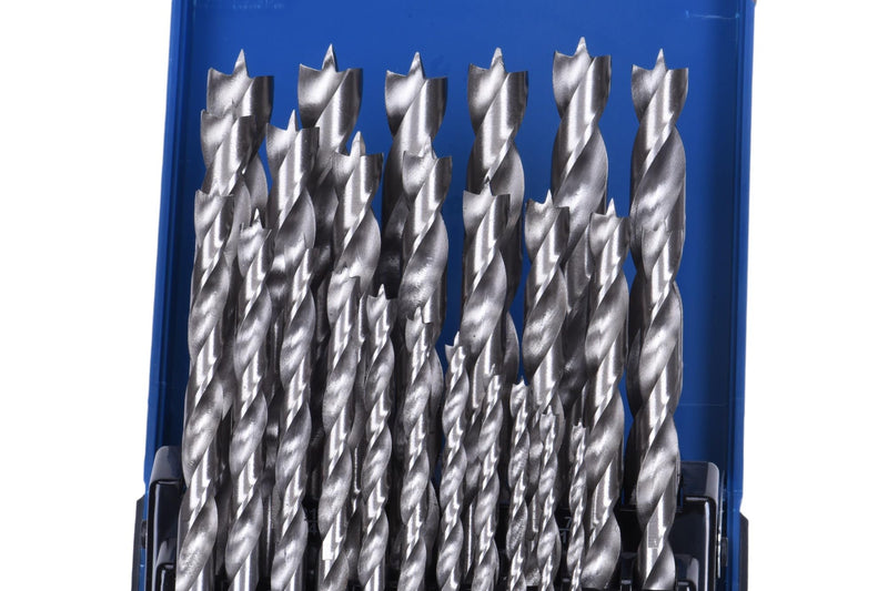 Century Drill & Tool, 37280, 25 PC Set,HSS Brad Point,Drill Bit, Wood Boring Tools 25-Piece Set