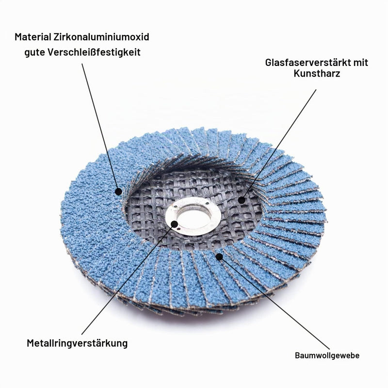 Flap Discs, Pack of 6 Sanding Discs Diameter 75 mm Grit 60/80/120 | Suitable for cordless angle grinders chrup disc lamella discs steel fan grinding disc for angle grinder polishing machine Iron