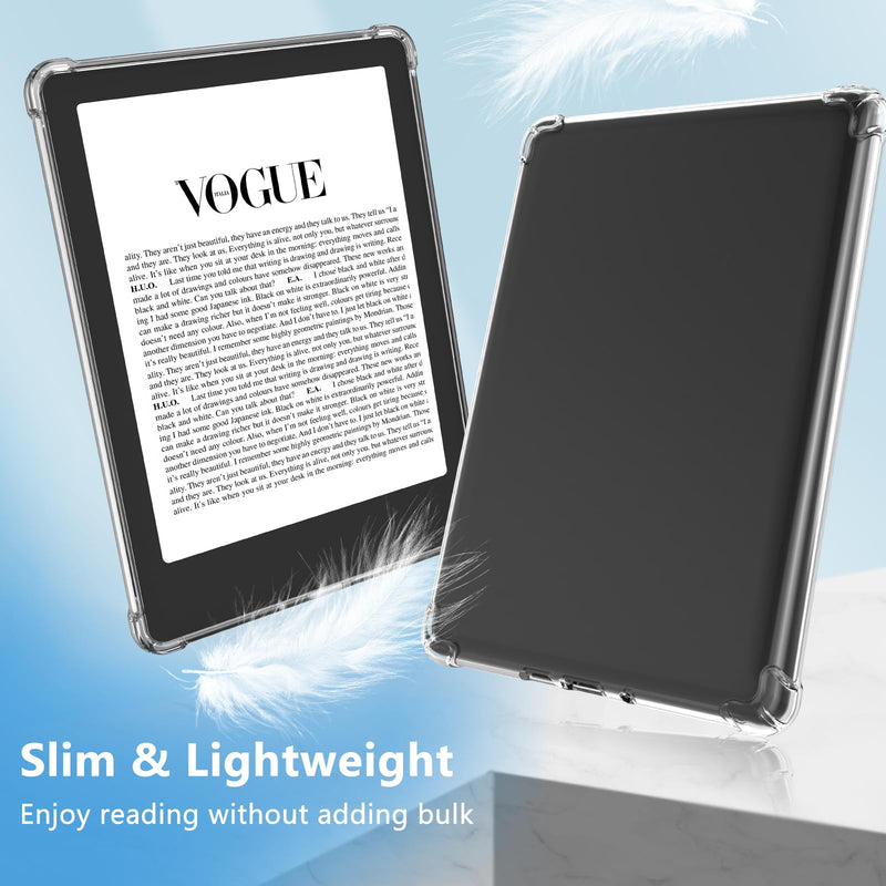 [Australia - AusPower] - COO Clear Case for 6.8" All-New Kindle Paperwhite 11th Generation 2021 and Signature Edition TPU Back Cover, Ultra Clear Soft Flexible Transparent TPU Skin Bumper Cover (11th 2021) 