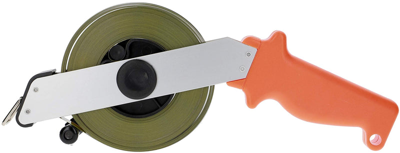 Prodiamant® Steel Tape Measure 50 m, Tape Width 13 mm | Tape measure, roll tape measure with centimetre and millimetre scale, folding crank, robust and rust-proof, durable 50m