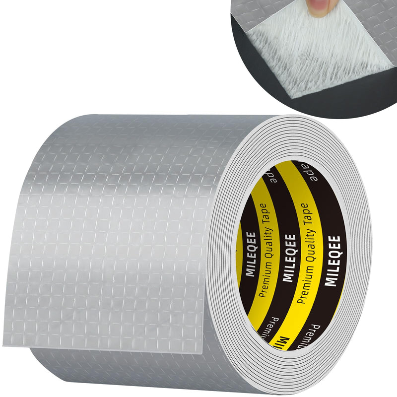Butyl Sealant Tape Waterproof Aluminum Foil, Joist Tape for Decking 4 Inch, Super Sticky, Repair Roof Leak, Sealing Awning Crack, Patching Deck Flashing, All Weather Permanent 16.4FT Silver 4 Inch x 16.4 Feet