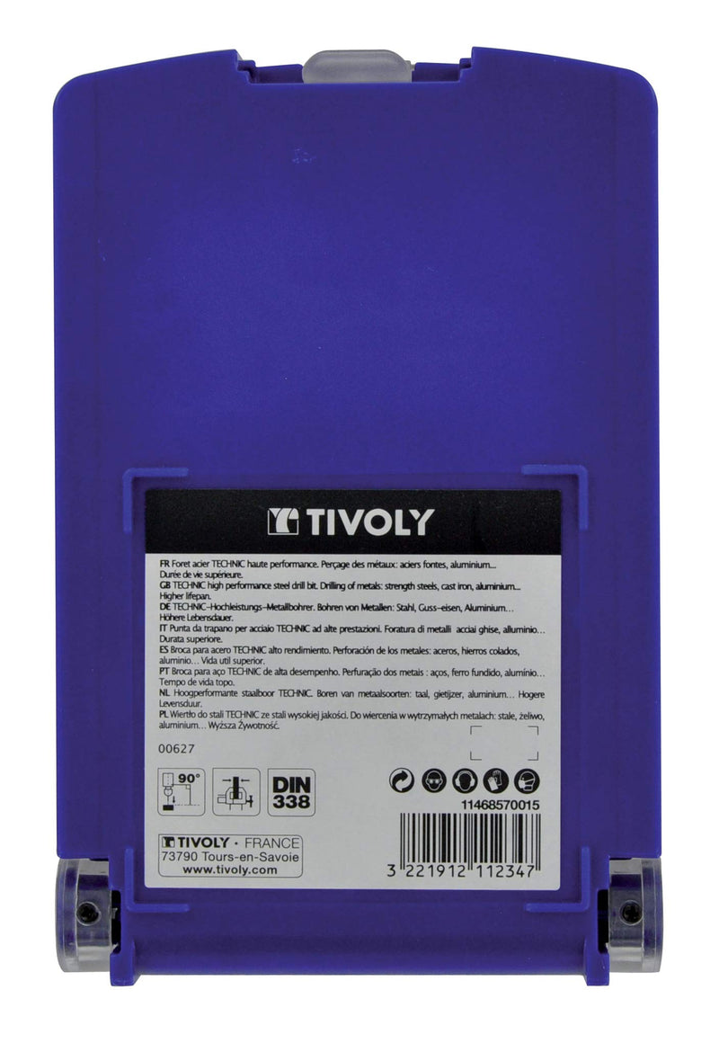 TIVOLY - High-Performance Metal Step Drill Bit Set - Specially Designed for Drilling Stainless Steel and Resistant Steels - 19 HSS Cobalt Drill Bits Ø1/25 to 3/8" 19pcs