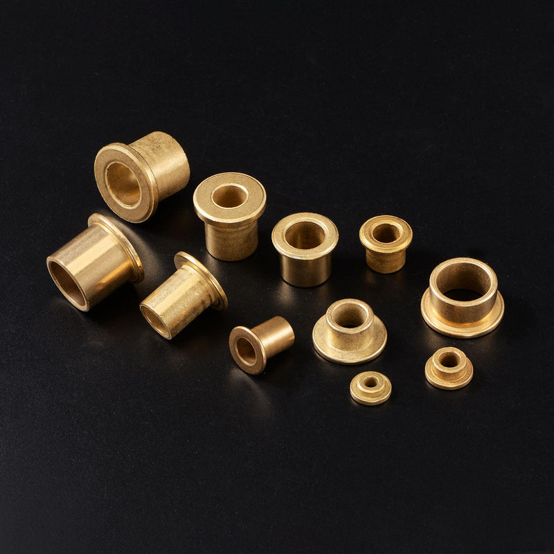 [Australia - AusPower] - 2pcs Flange Bearing Sleeve 8mm Bore 10mm OD 15mm Length 1.2mm Flange Thickness Bronze Bushing Self Lubricating Bushings Sleeve for Industrial Equipment 8mm x 10mm x 15mm 2 