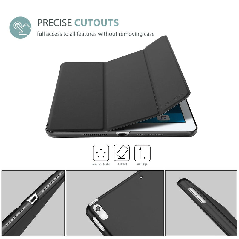 [Australia - AusPower] - Smart Case for 10.5” iPad Air 3rd Generation 2019 / iPad Pro 2017, Slim Stand Cover with Translucent Frosted Back for iPad Air 3 -Black Black 