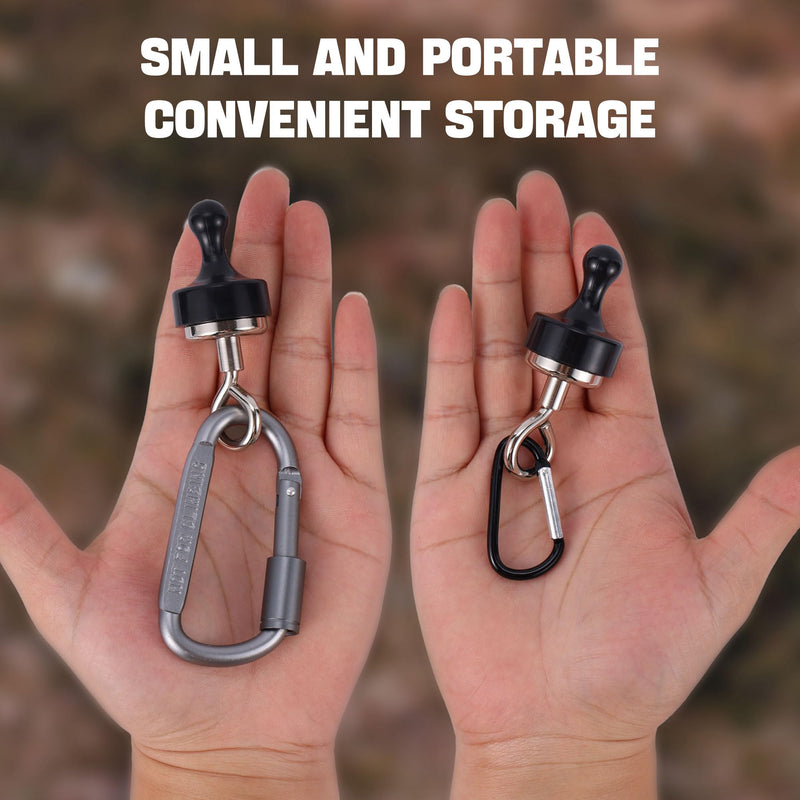 [Australia - AusPower] - Magnetic Hooks for Canopy, Magnet Clip Hanger with Carabiner for Camping, Heavy Duty Earth Magnets, Cruise Hanging, Multifunctional Tent Canopy, Suitable Tents Swivel Snap (Small) Small 