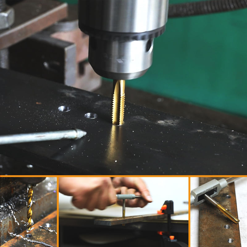 M20x2.5 Tap and 17.5mm Drill Bit Kit, M2 HSS Metric Drill and Tap Set, Combination of Drill and Tap Kit for Metal M20 x 2.5 Tap - 17.5mm Drill Tap and Drill Bit Kit