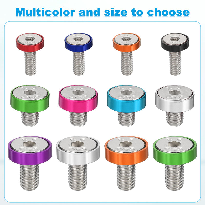 [Australia - AusPower] - PATIKIL M6 Finish Countersunk Washer Kit, 20 Set Aluminum Alloy Flat Cup Head Screw Bolt Gasket for Mechanical Accessories Parts DIY Models, Rose Red 