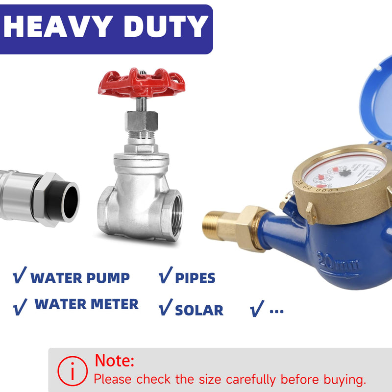 [Australia - AusPower] - NPT 1/2" Stainless Steel Gate Valve, Female x Female Thread Heavy Duty Manual Rotary Sluice Valve with Wheel Handle for Water, Oil, Gas, Industrial Plumbing, and HVAC Systems (1/2", DN15) 1/2"-NPT 