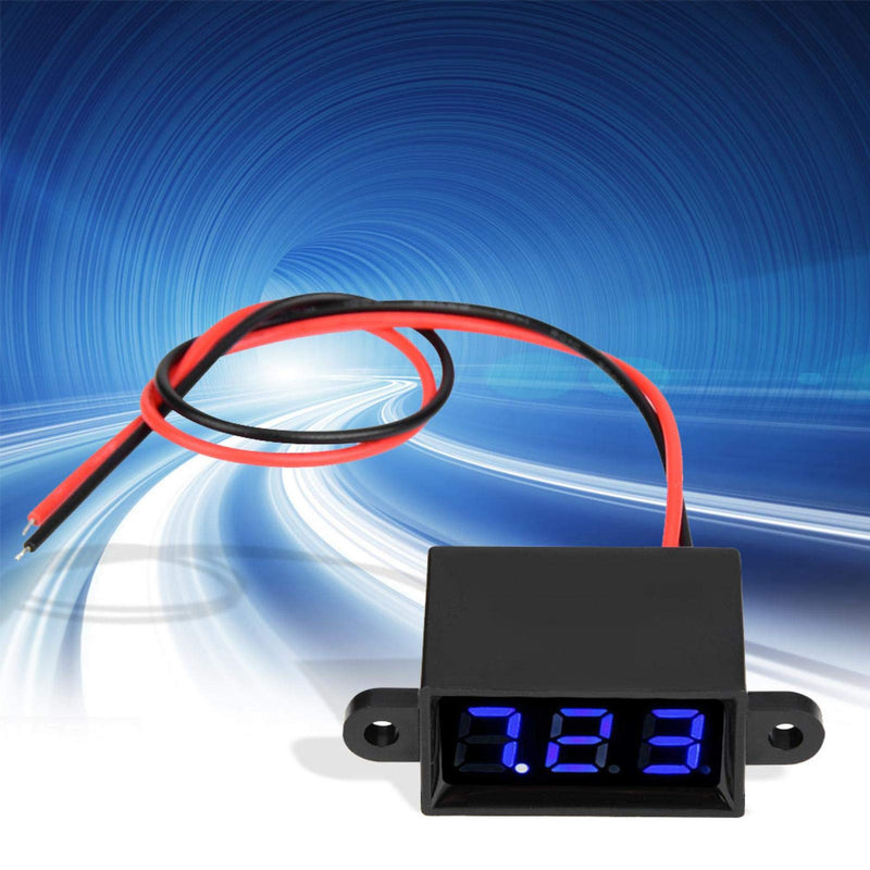 [Australia - AusPower] - Jeanoko Mini Digital DC Voltmeter 0.28 Inch Two-Wire 3.0V-30V Digital DC Waterproof, Dustproof and Drop Resistant Voltmeter Display Voltage Tester Meter 3 Colours(Blue) 
