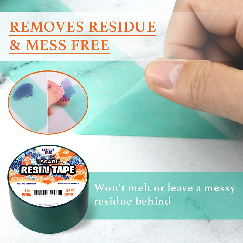 [Australia - AusPower] - Resin Tape for Epoxy Resin Molding - Thermal Silicone Adhesive Oxidation and High Temperature Resistance Easy Peeling, Epoxy Release Tape for River Tables - 2 inch Wide 54FT Long 