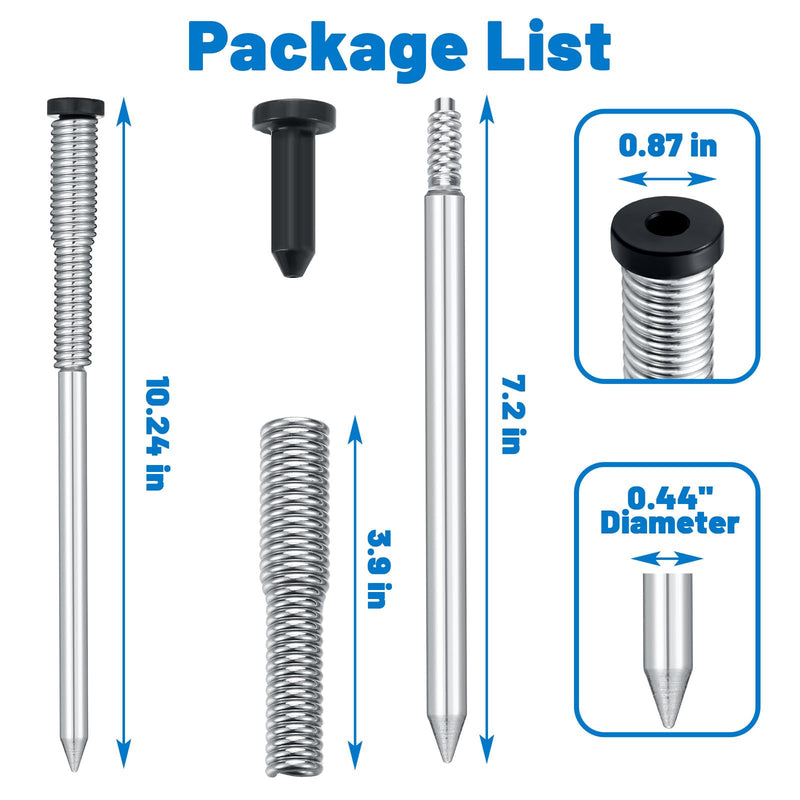 Zonon 3 Pcs Driveway Marker Stake with Spring Back Action Driveway Markers Reflectors for Snow Poles or Rods and Student Drivers, Reflective Silver
