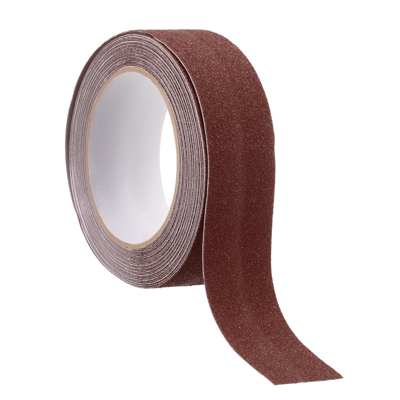 HARFINGTON Anti Slip Traction Tape 2" x 16.4ft Waterproof Non-Slip Grip Tape High Friction Weather Resistant Non Skid Stair Treads Tape for Indoor Outdoor Stair Steps, Brown 2" x 16.33ft