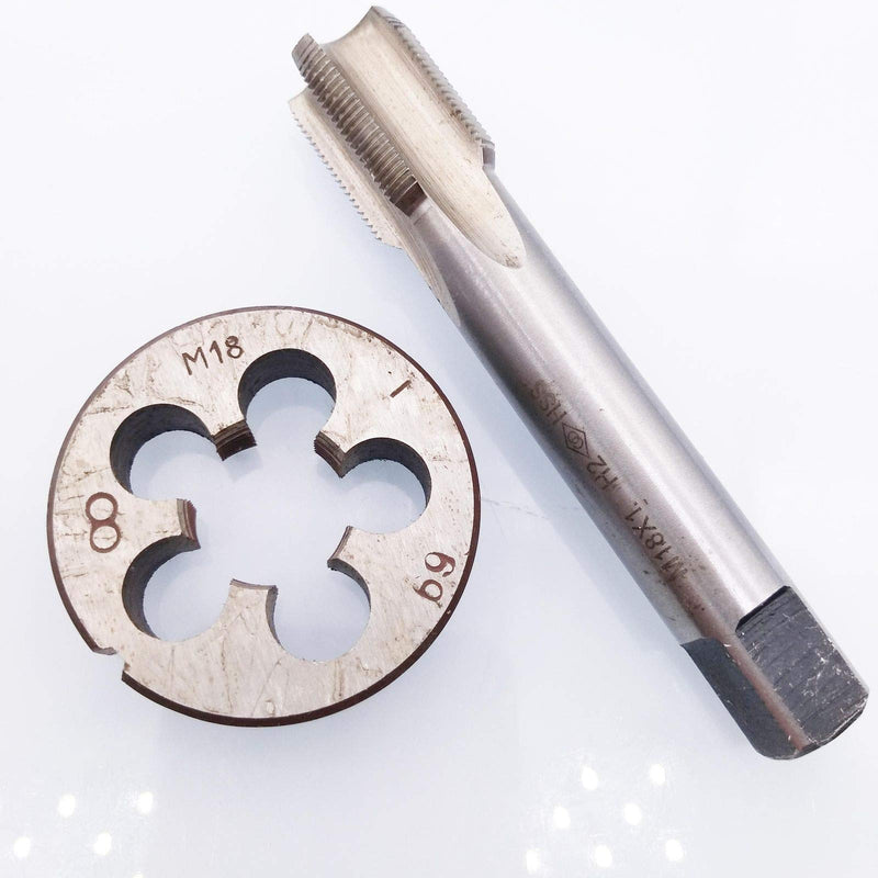 [Australia - AusPower] - HSS M18 x 1mm Tap and M18 x 1.0mm Die Metric Thread Right Hand 