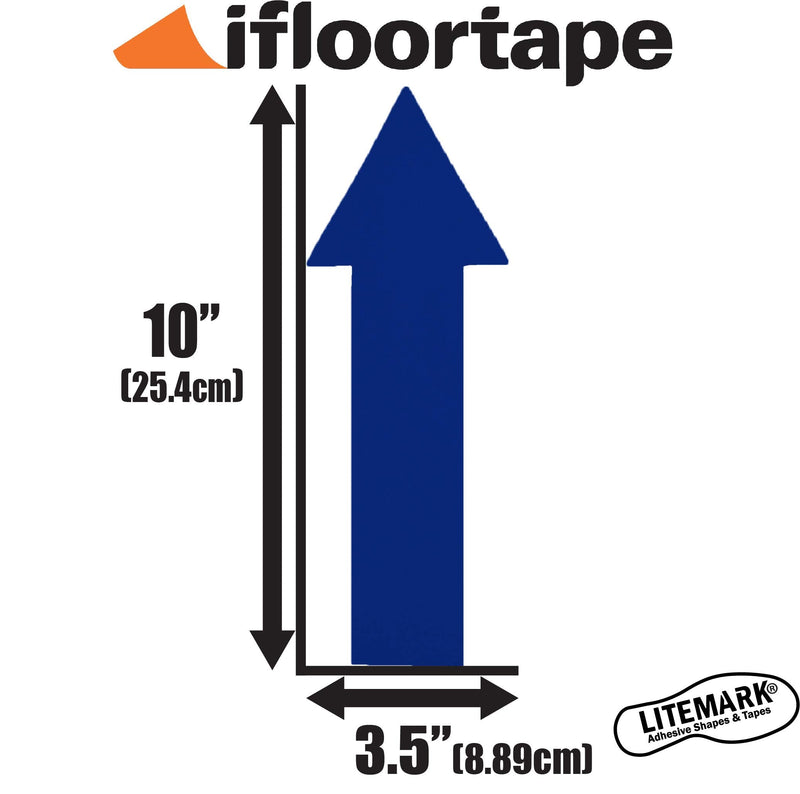 [Australia - AusPower] - DuraMark Blue 10 Inch Thin Stem Arrows for 5S Lean Organization Floor Marking Have Heavy Duty Industrial Adhesive with Removable Poly Liner (Pack of 5) (Pack of 5) 