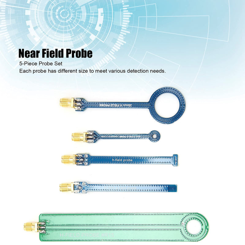 [Australia - AusPower] - 5Pcs Magnetic Field Probe, EMC EMI Near Field Conduction Test Antenna Set 9KHz 3GHz SMA Female Antenna Fine for Conducted Radiation 